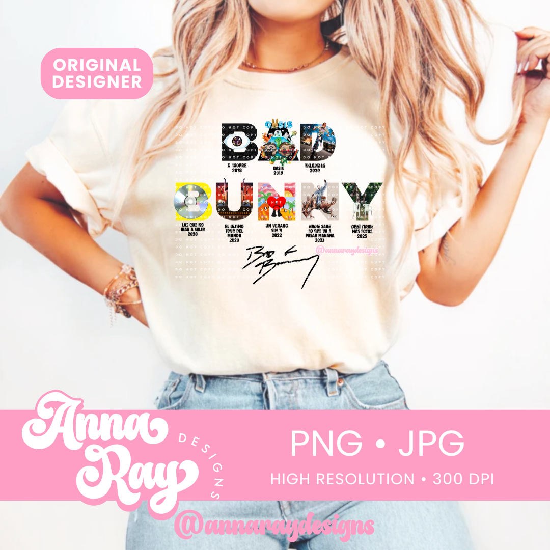 Bad Bunny Album Covers 2025 PNG JPG PDF