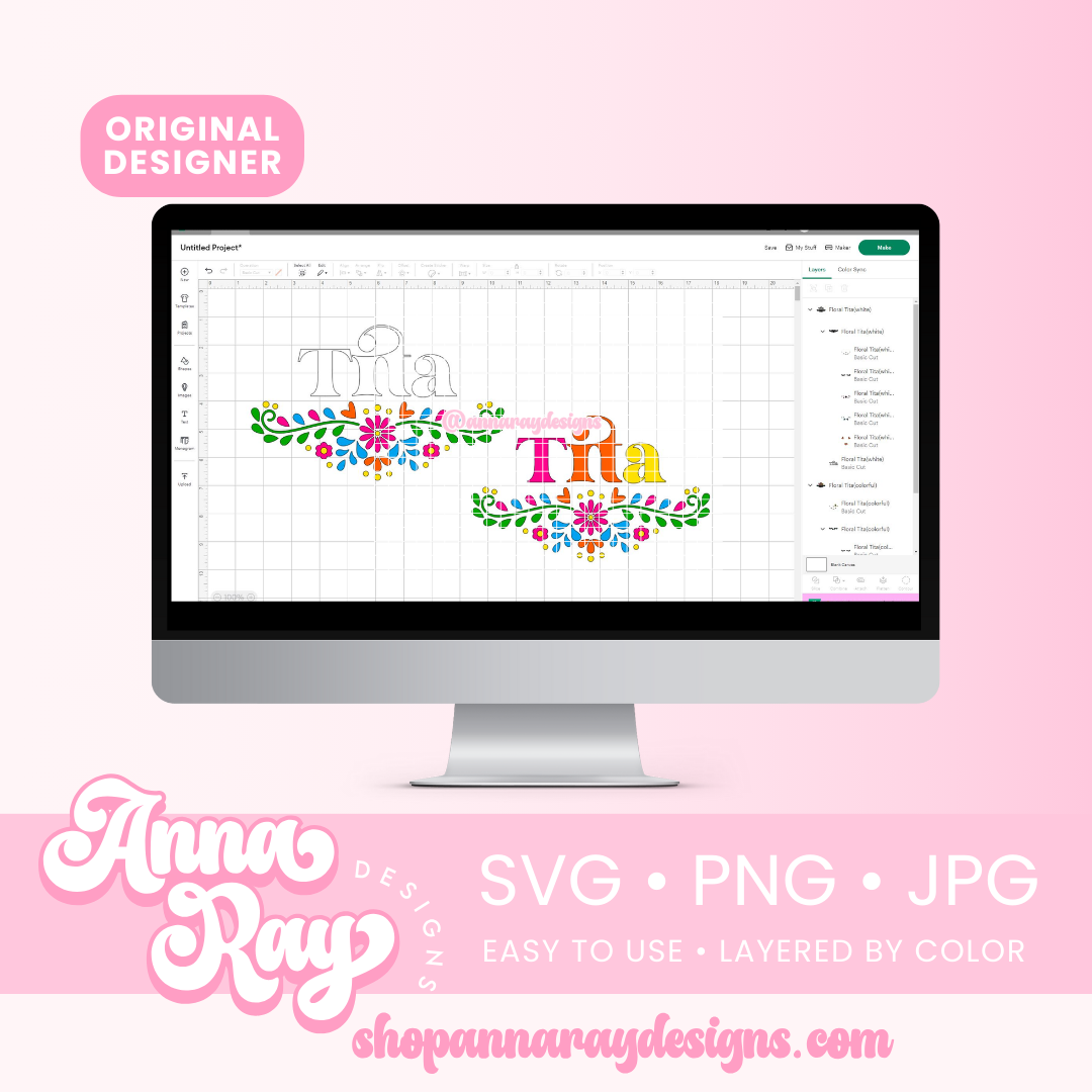 Floral Tita SVG PNG JPG