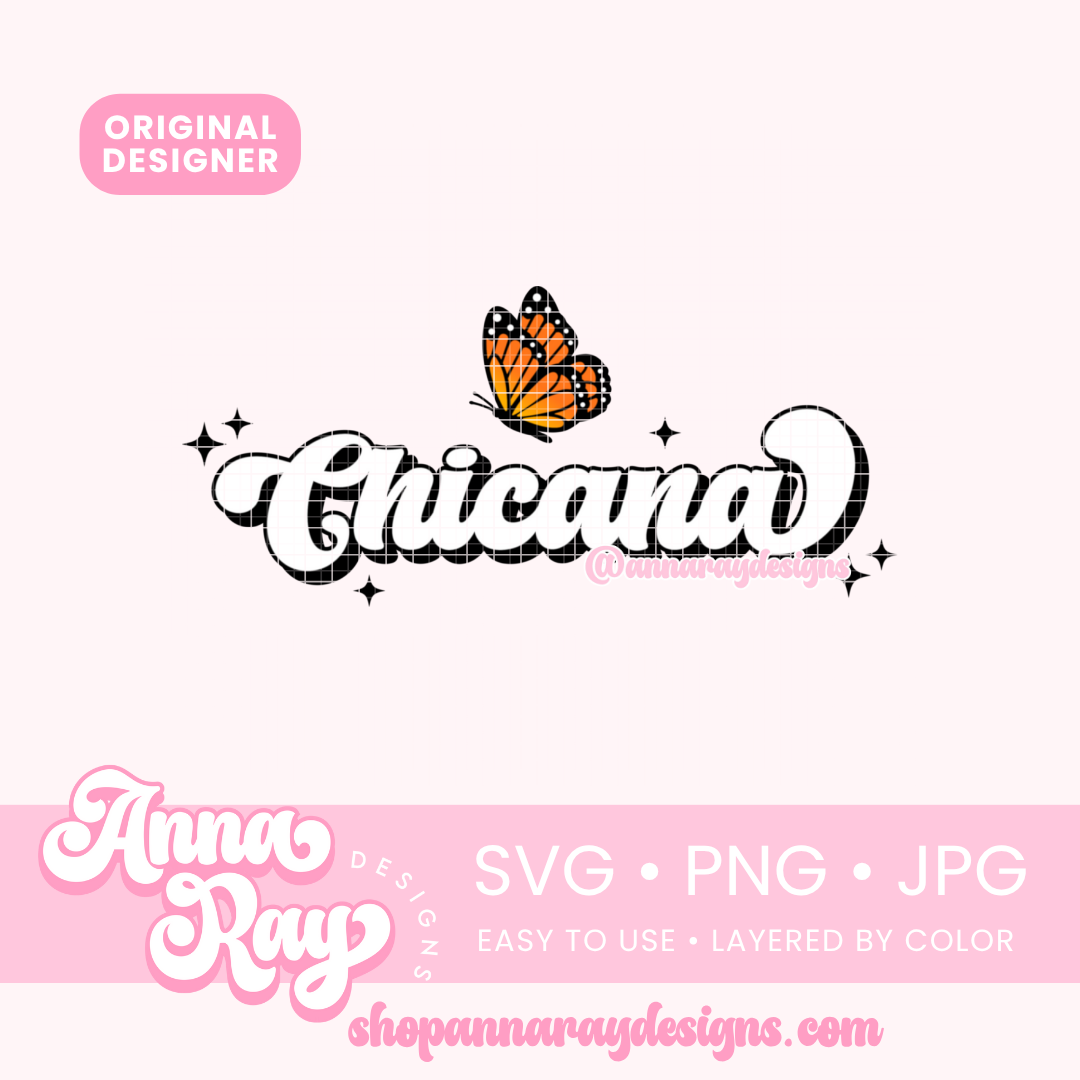 Chicana Monarch SVG PNG JPG