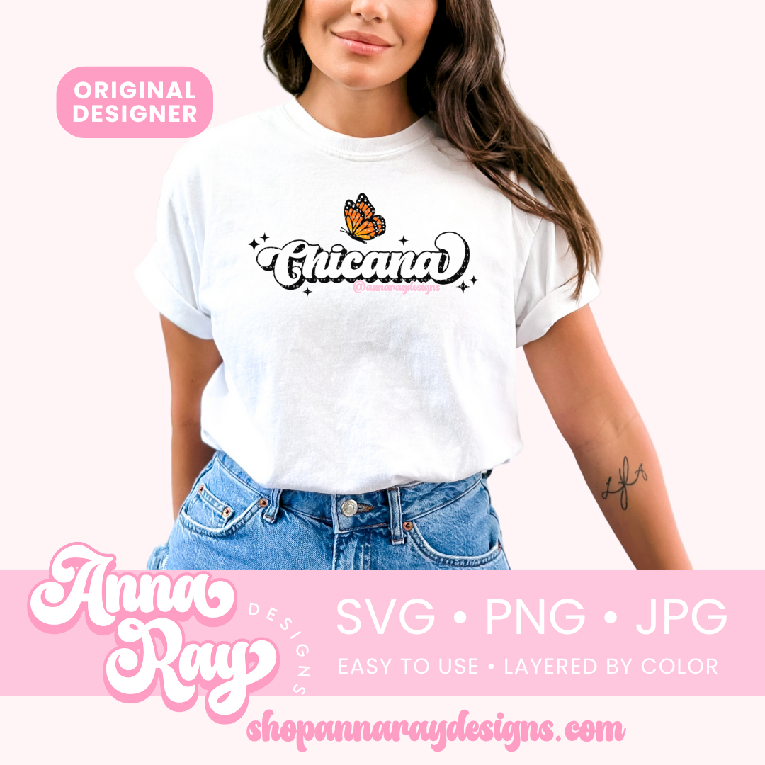 Chicana Monarch SVG PNG JPG