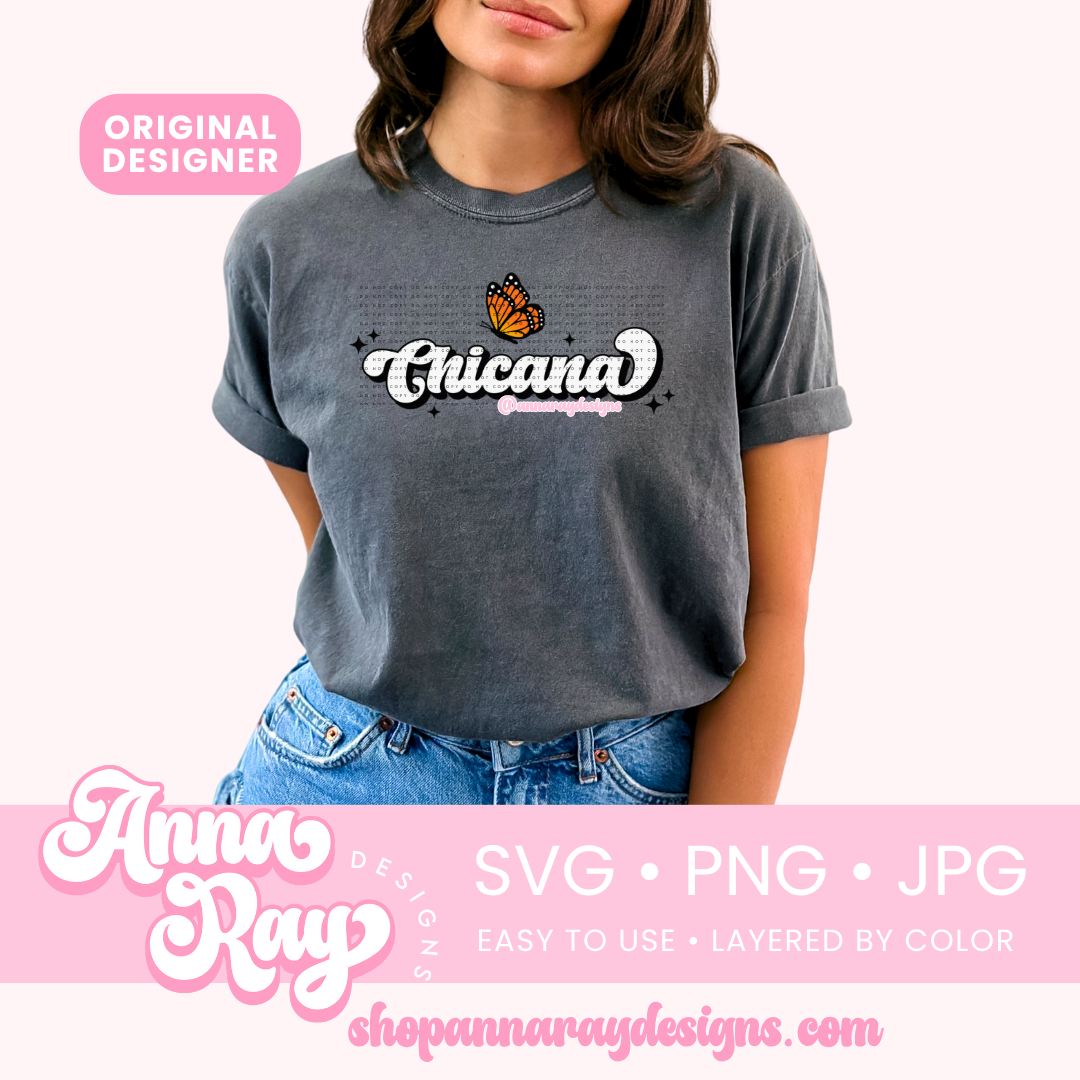 Chicana Monarch SVG PNG JPG