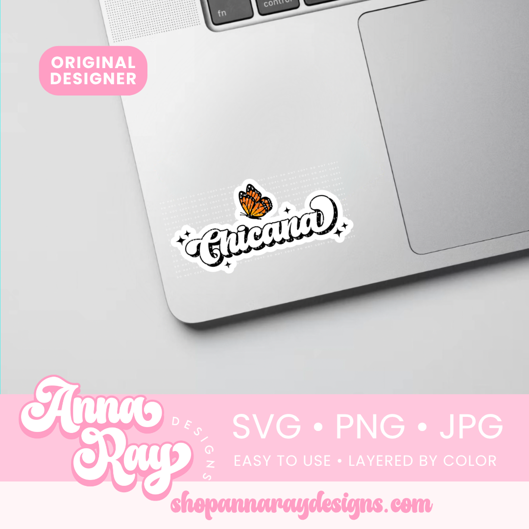 Chicana Monarch SVG PNG JPG