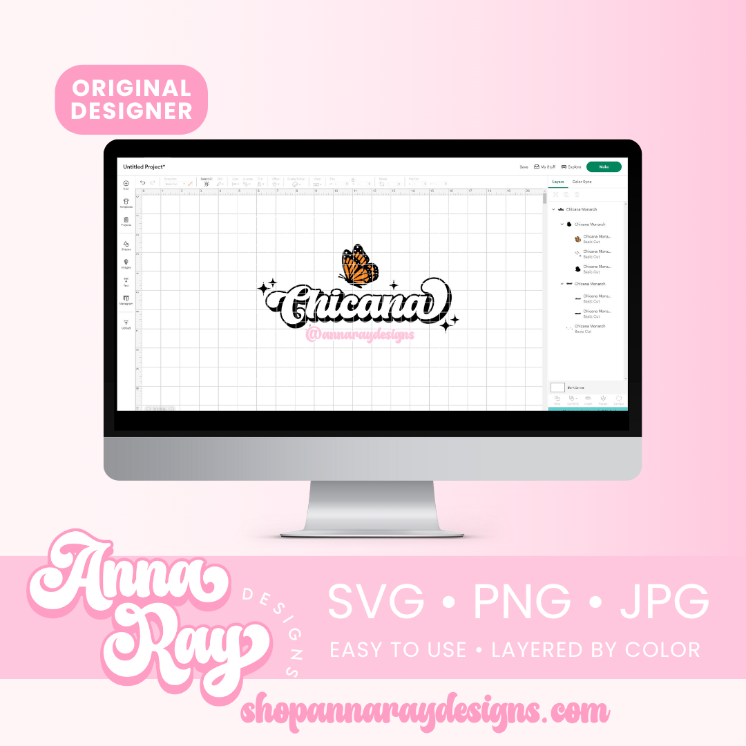Chicana Monarch SVG PNG JPG