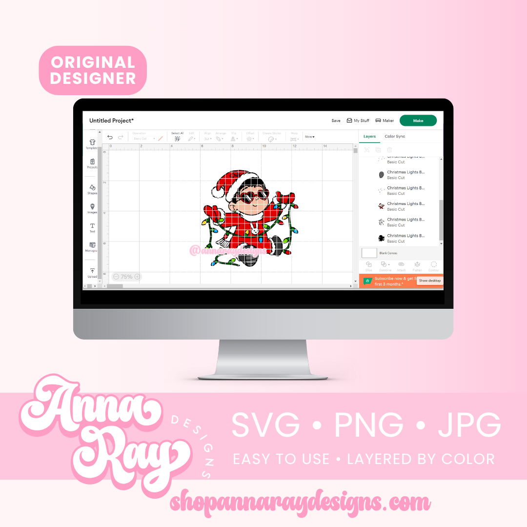 Christmas Lights Baby Benito SVG PNG JPG