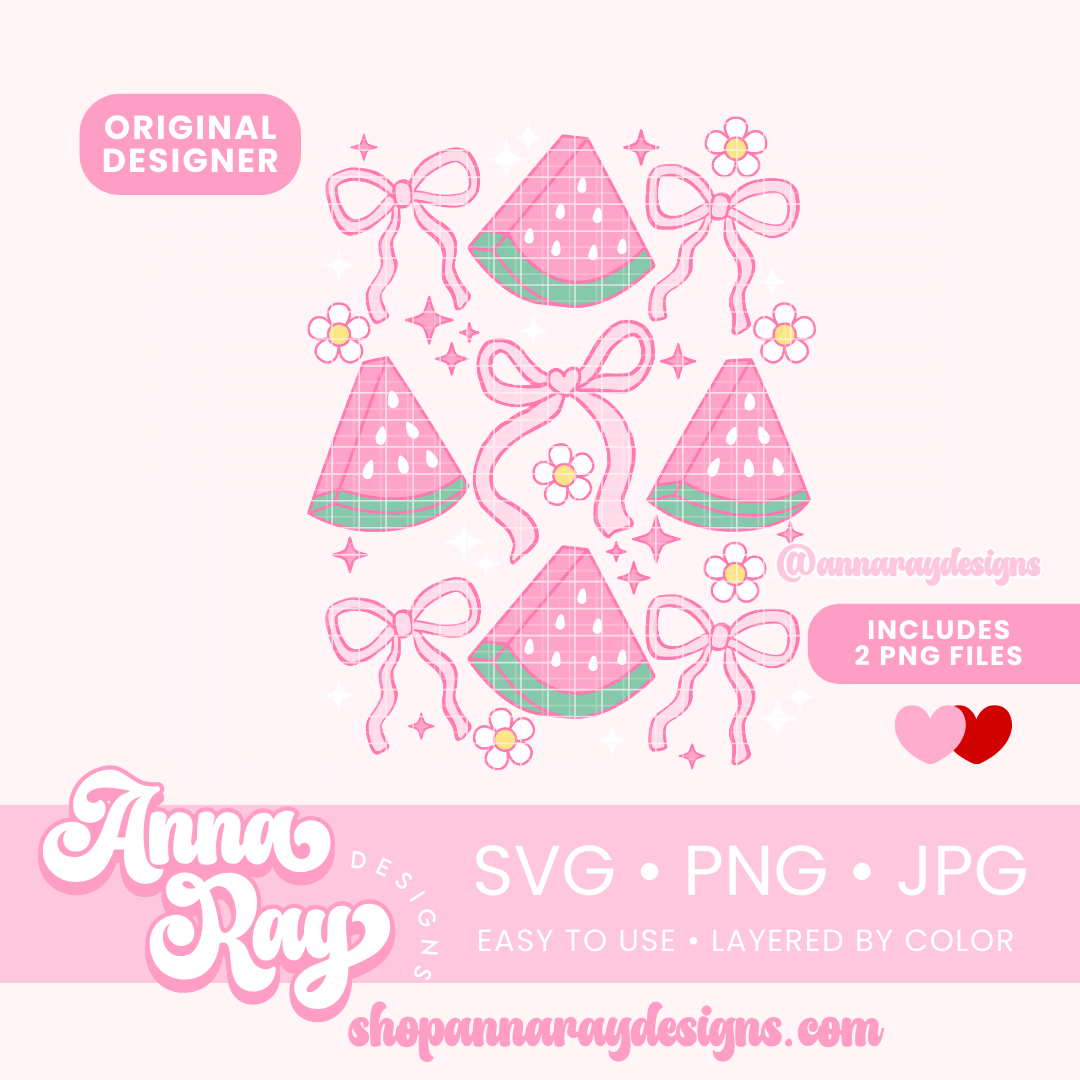 Watermelon Coquette Summer SVG PNG JPG