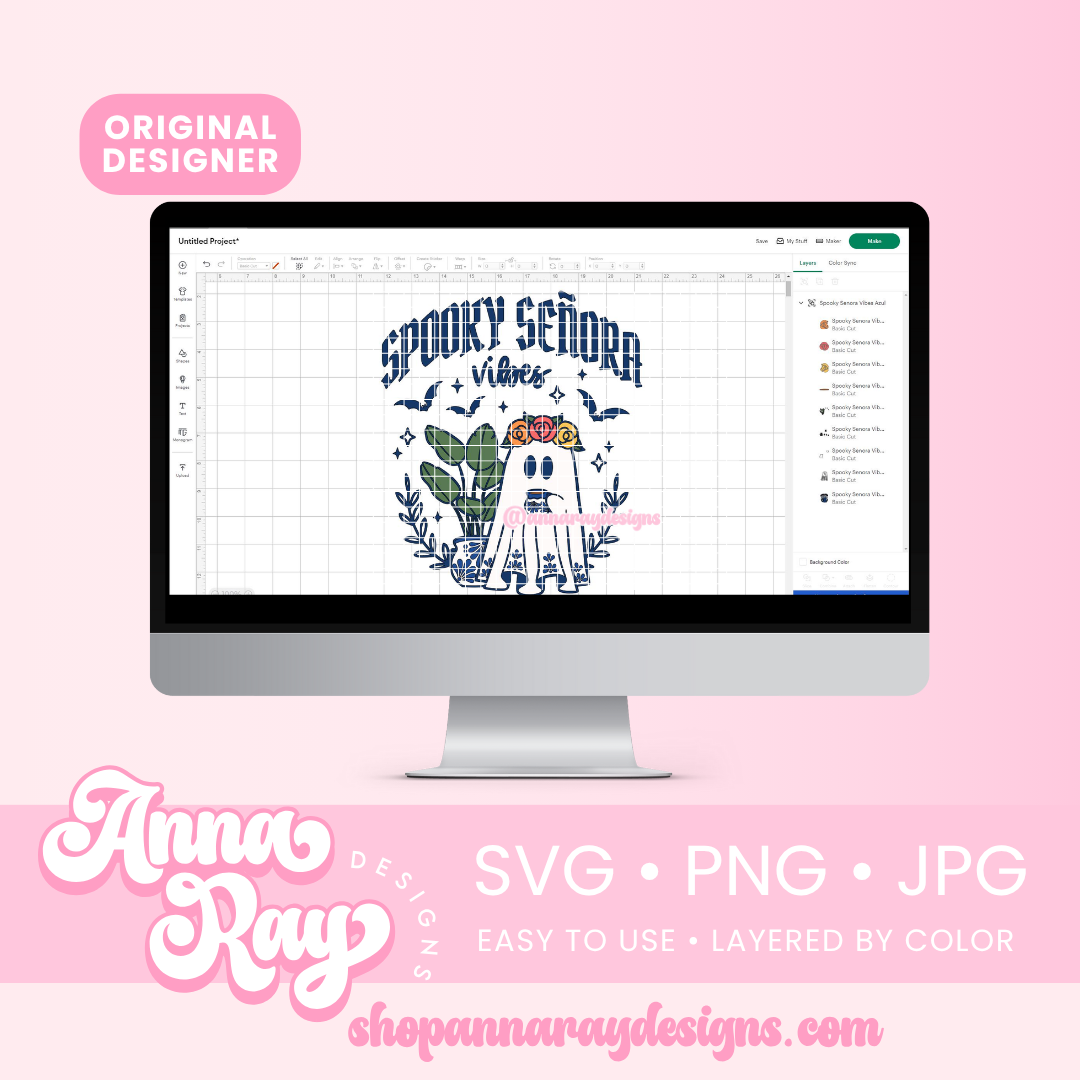 Spooky Señora Vibes (Azul) SVG PNG JPG