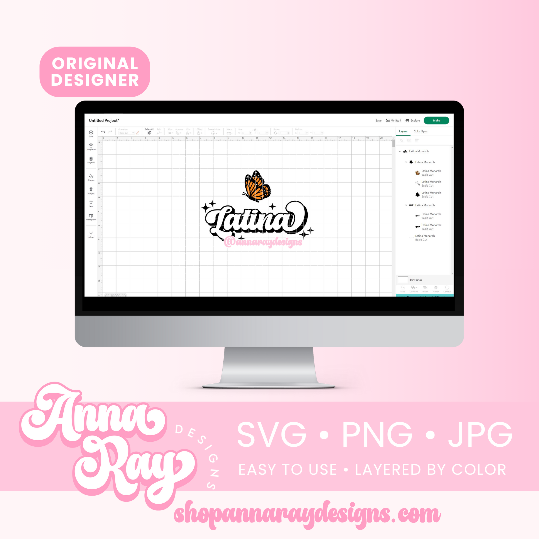 Latina Monarch SVG PNG JPG