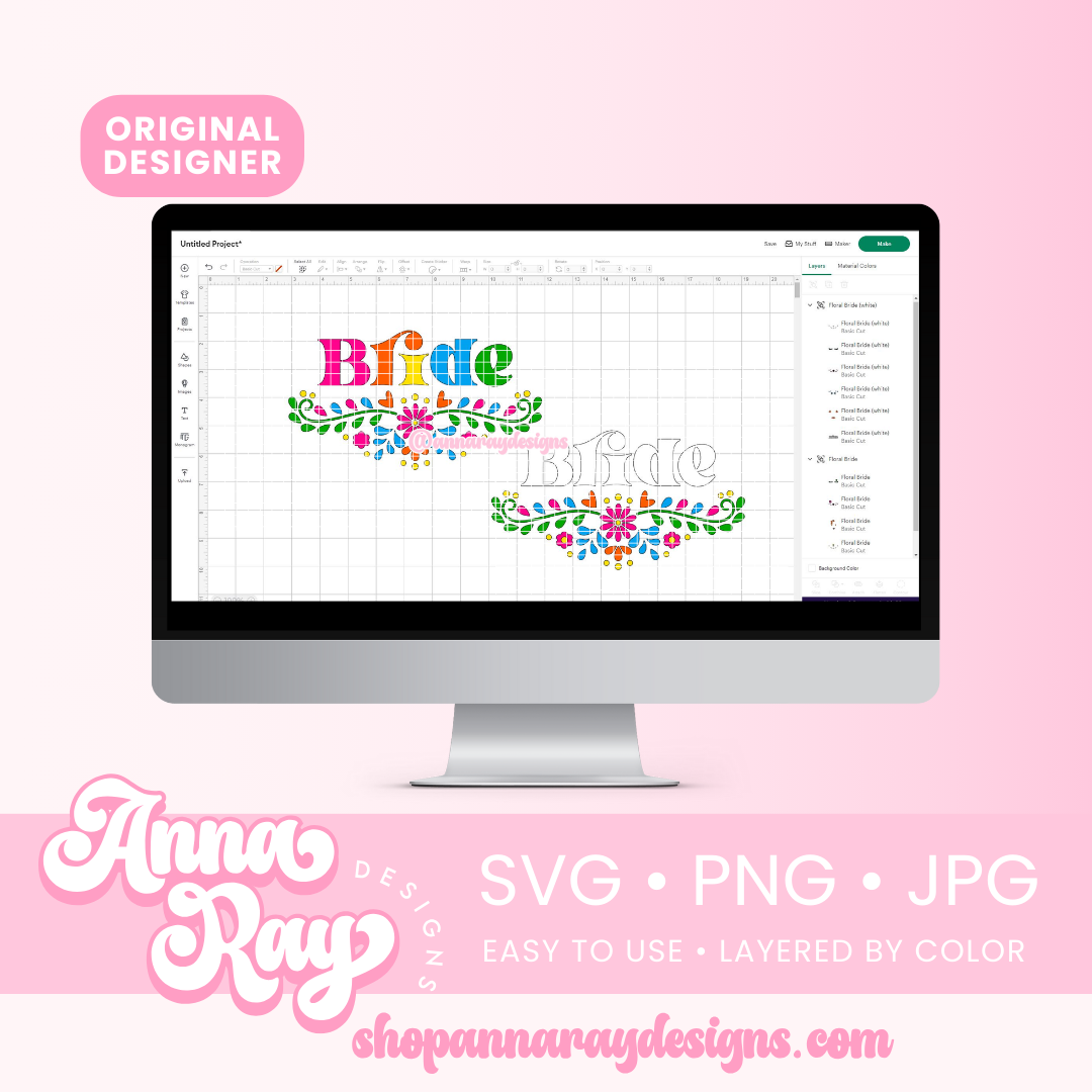 Floral Bride SVG PNG JPG