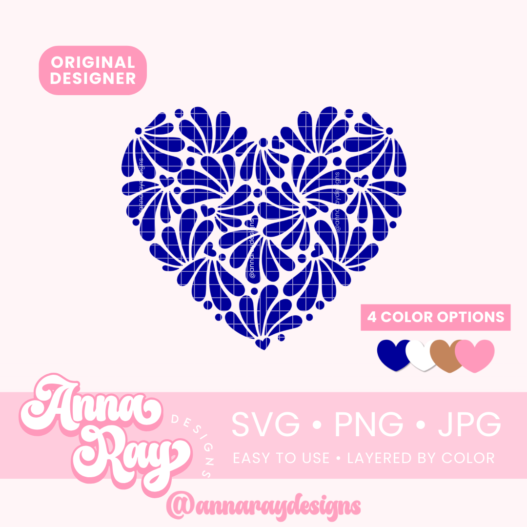 Talavera Corazón SVG PNG