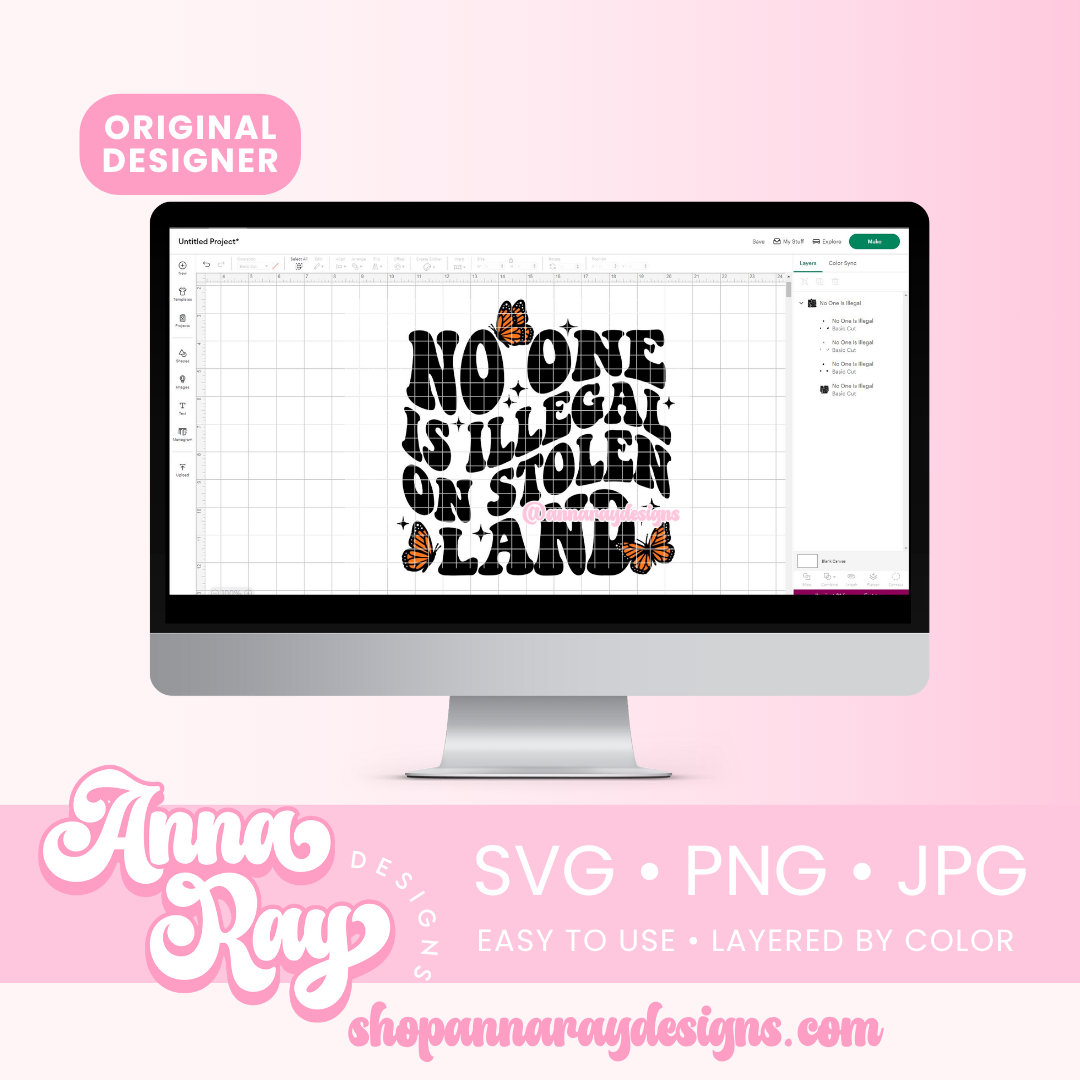 No One Is Illegal on Stolen Land SVG PNG JPG