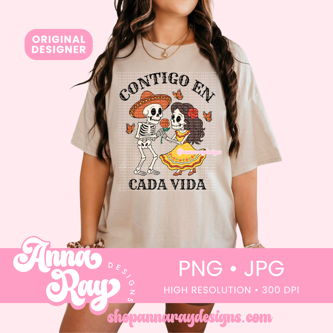 Contigo En Cada Vida PNG JPG Digital Download