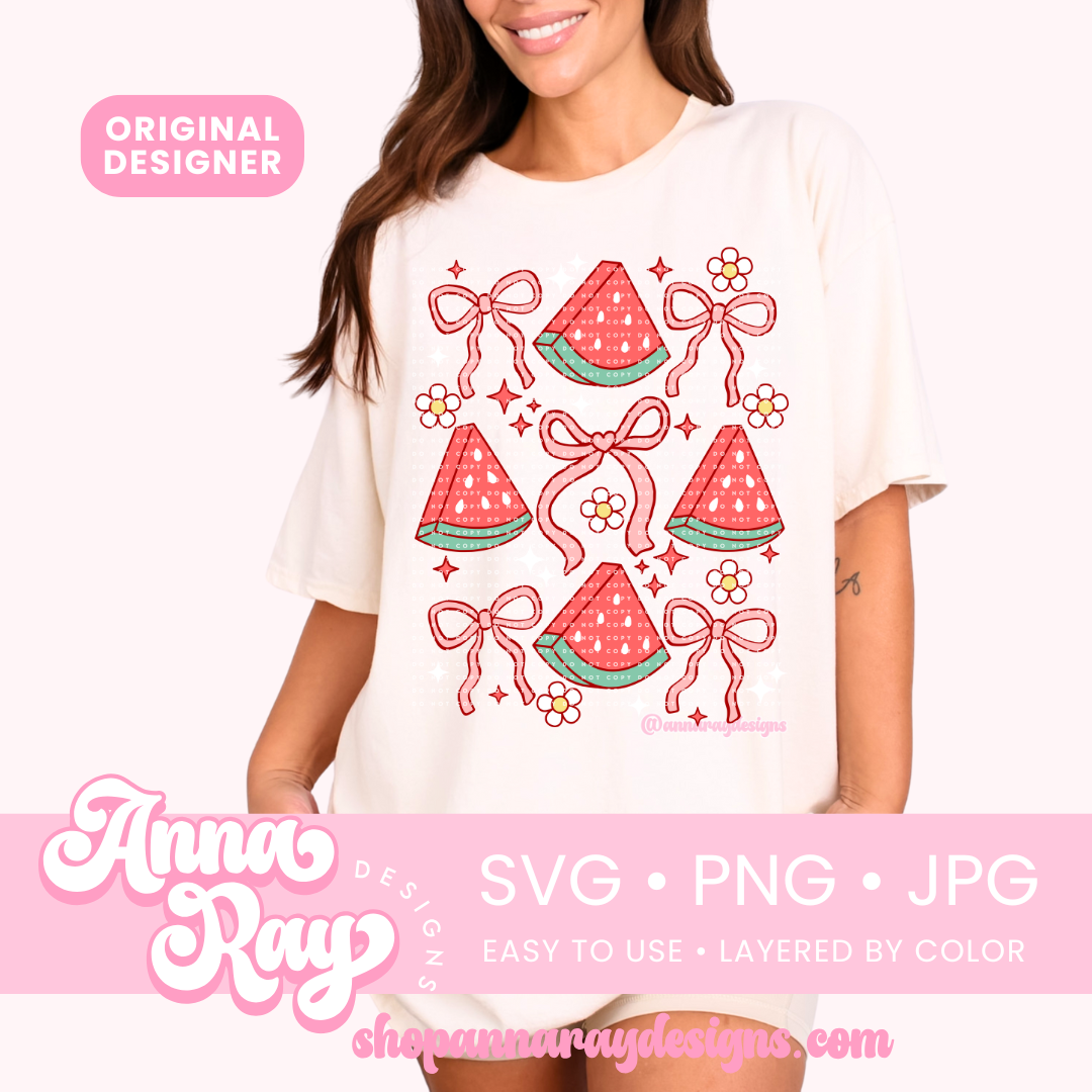 Watermelon Coquette Summer SVG PNG JPG