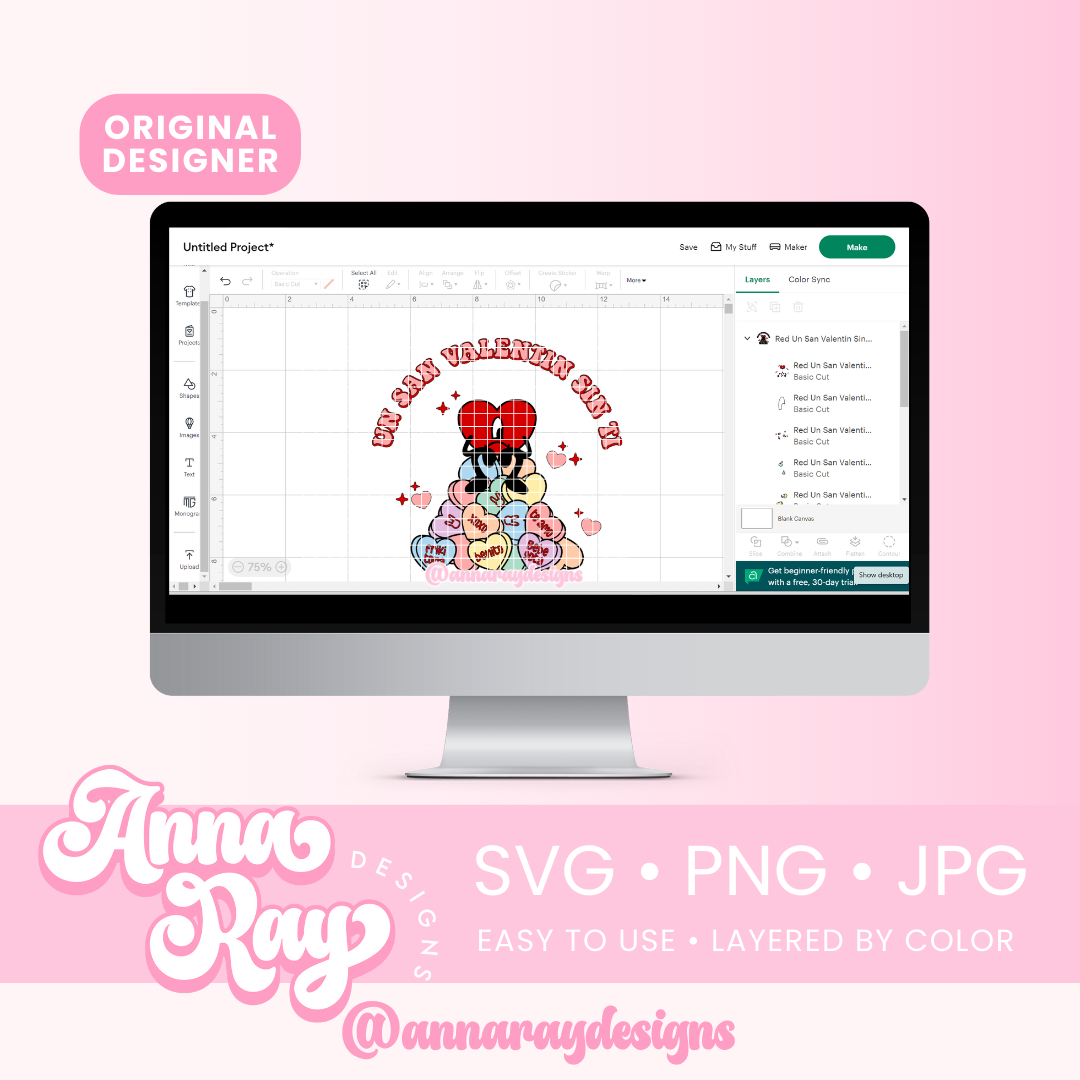 Un San Valentin Sin Ti Candy Hearts SVG PNG JPG