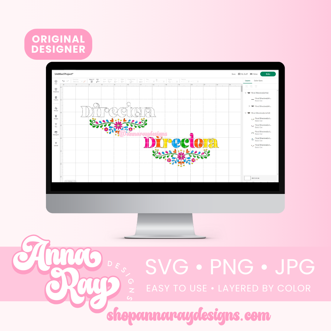 Floral Directora SVG PNG JPG