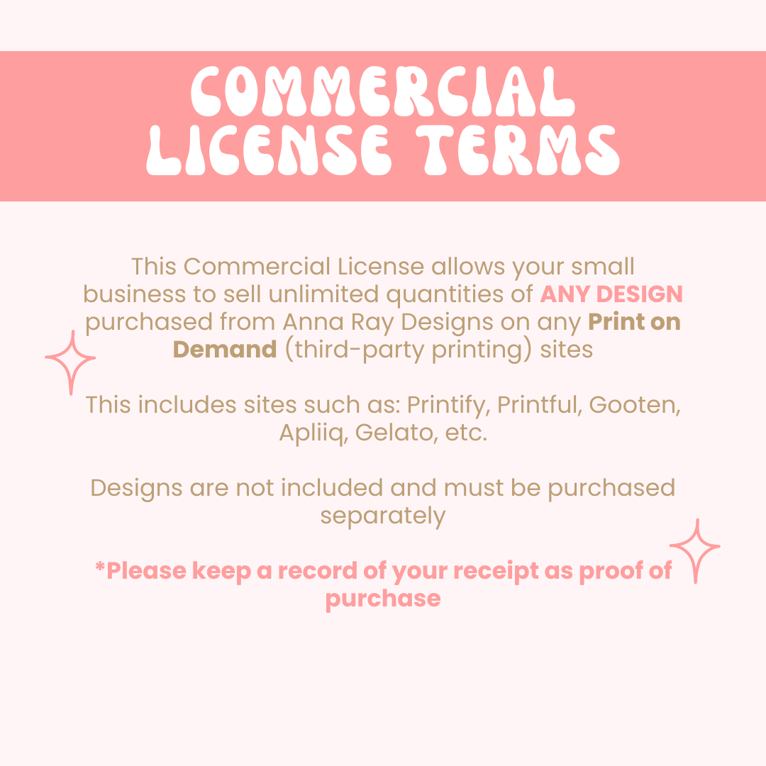 Anna Ray Designs | Print on Demand Extended Commercial License for Entire Shop