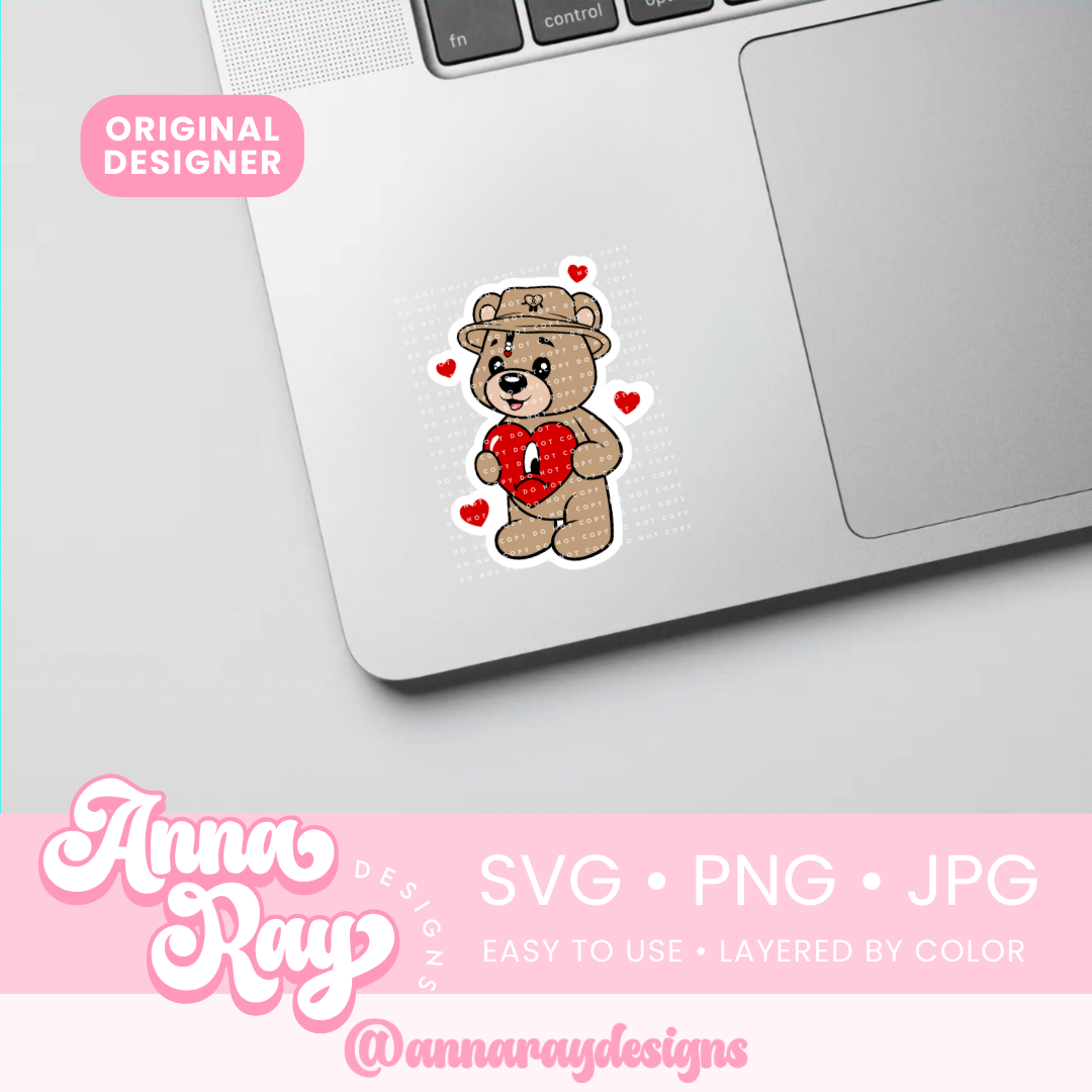 BB Is My Valentine Teddy SVG PNG JPG