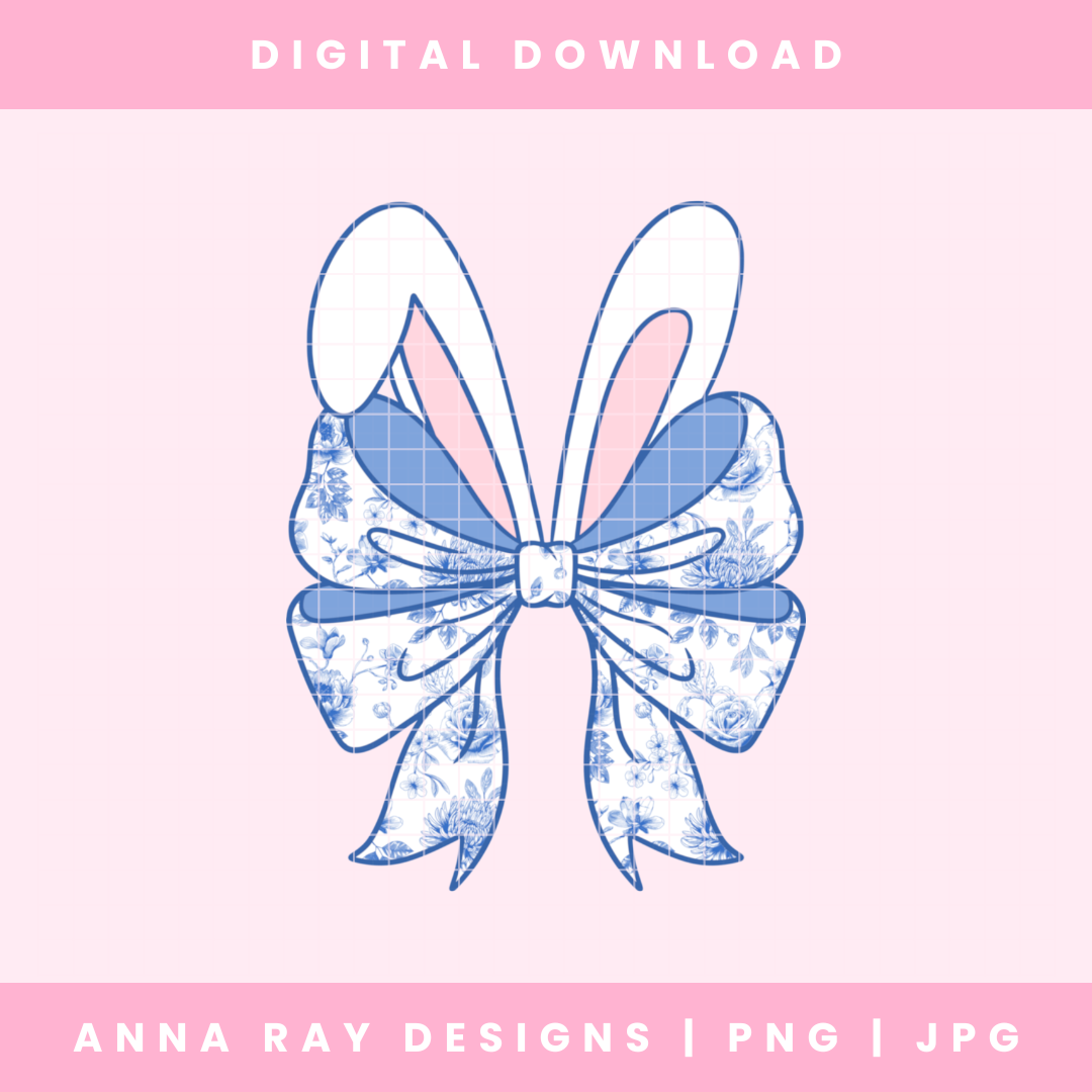 Toile Chinoiserie Bunny Blue