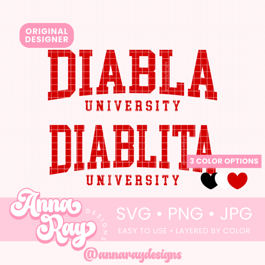 Diabla and Diablita University SVG PNG JPG