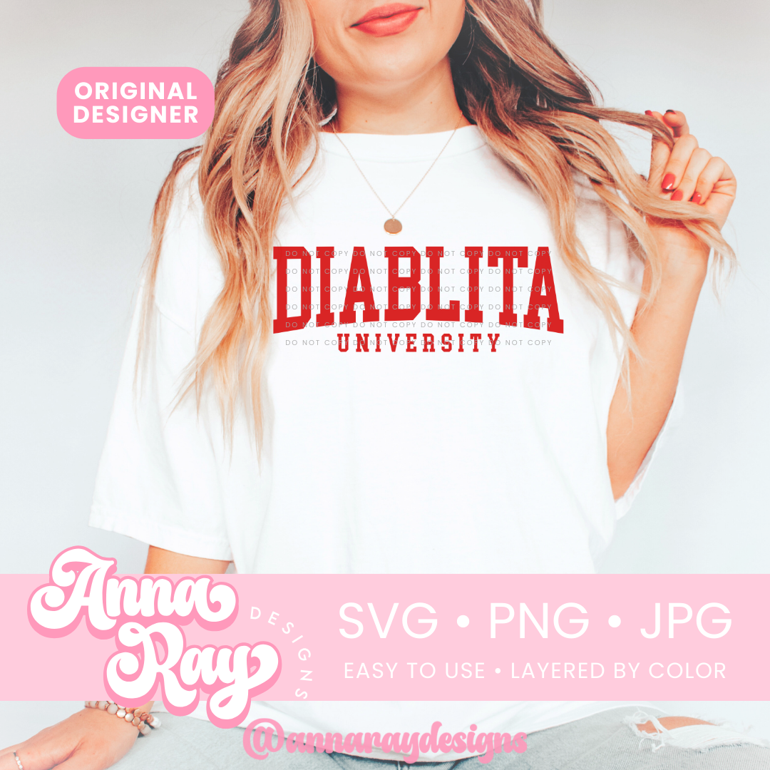 Diabla and Diablita University SVG PNG JPG