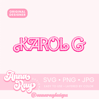 Pink Karol G Watati Logo SVG PNG JPG