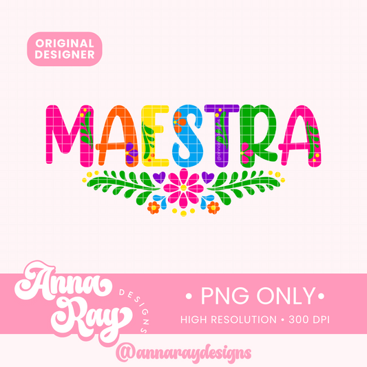 Colorful Floral Maestra PNG