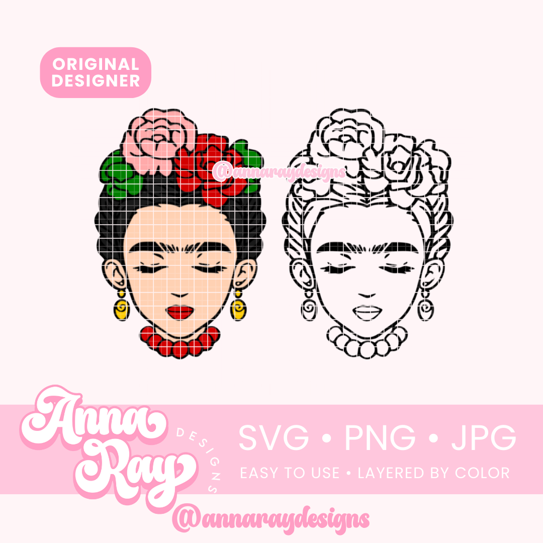 Baby Frida Khalo SVG PNG JPG