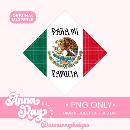 Grad Cap Topper Mexican Flag Para Mi Familia PNG