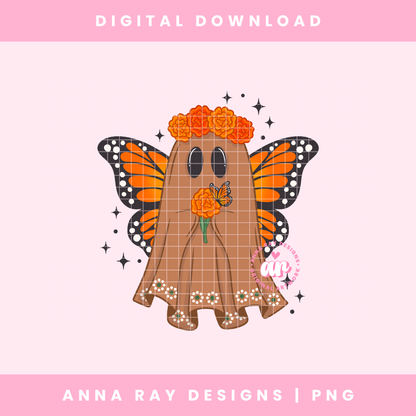 Monarch Butterfly Ghost PNG