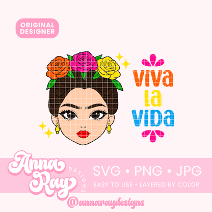 Frida Viva La Vida SVG PNG JPG