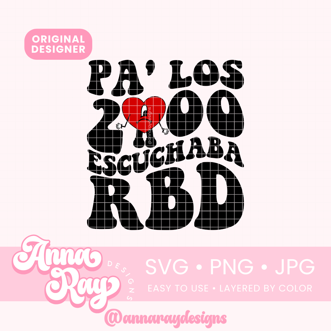 Retro Wavy, Pa Los 2000 Escuchaba RBD SVG PNG JPG