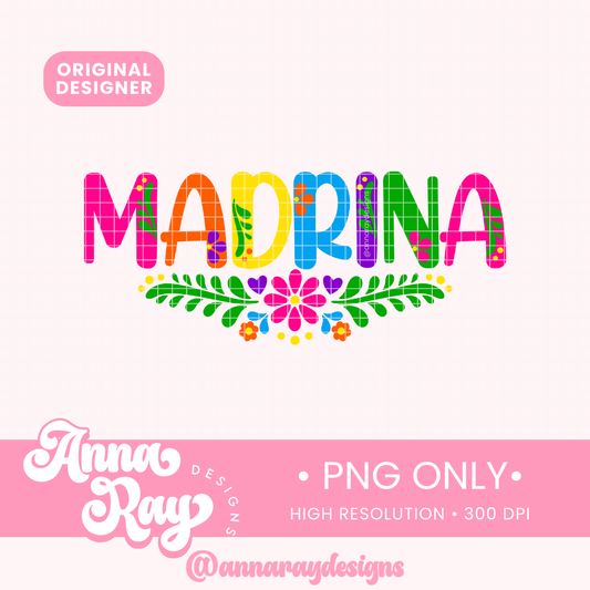 Colorful Floral Madrina PNG