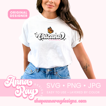 Chicana Monarch SVG PNG JPG