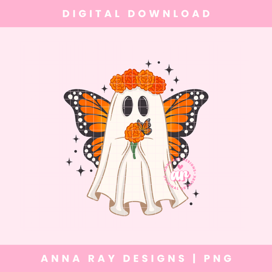 Monarch Butterfly Ghost PNG