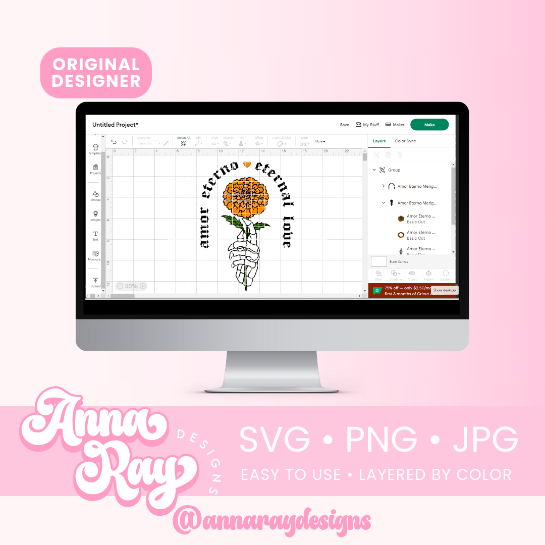 Amor Eterno Marigold SVG PNG JPG