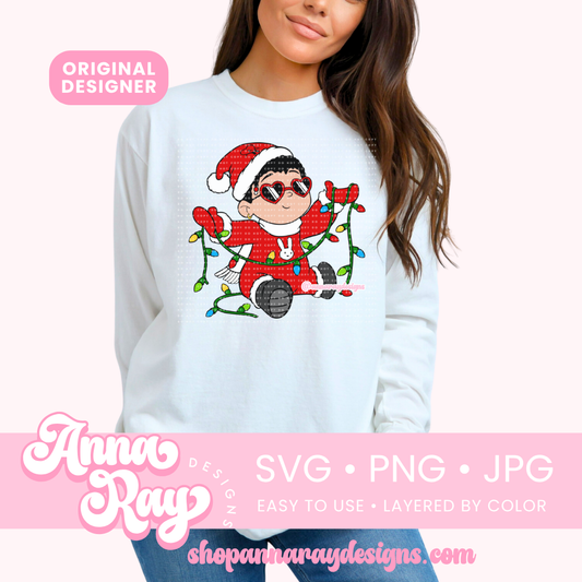 Christmas Lights Baby Benito SVG PNG JPG