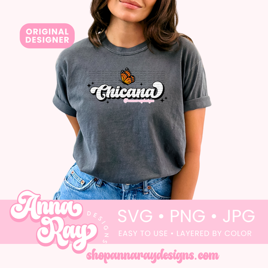 Chicana Monarch SVG PNG JPG