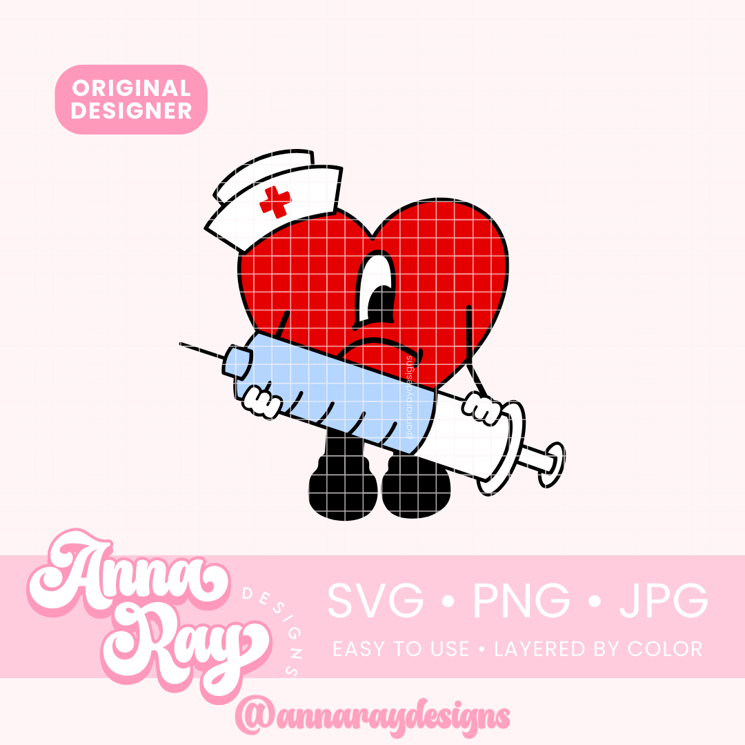 Bad Bunny Nurse with Syringe SVG PNG JPG