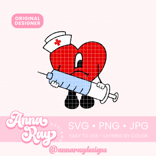Bad Bunny Nurse with Syringe SVG PNG JPG