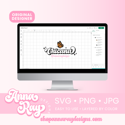 Chicana Monarch SVG PNG JPG