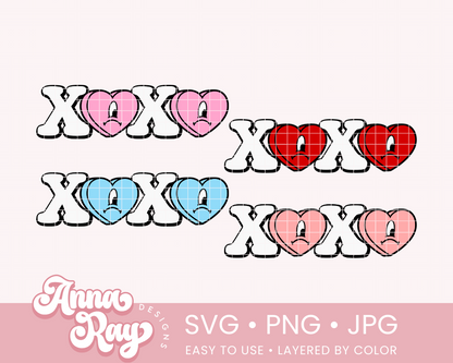 XOXO Benito Candy Hearts SVG PNG JPG