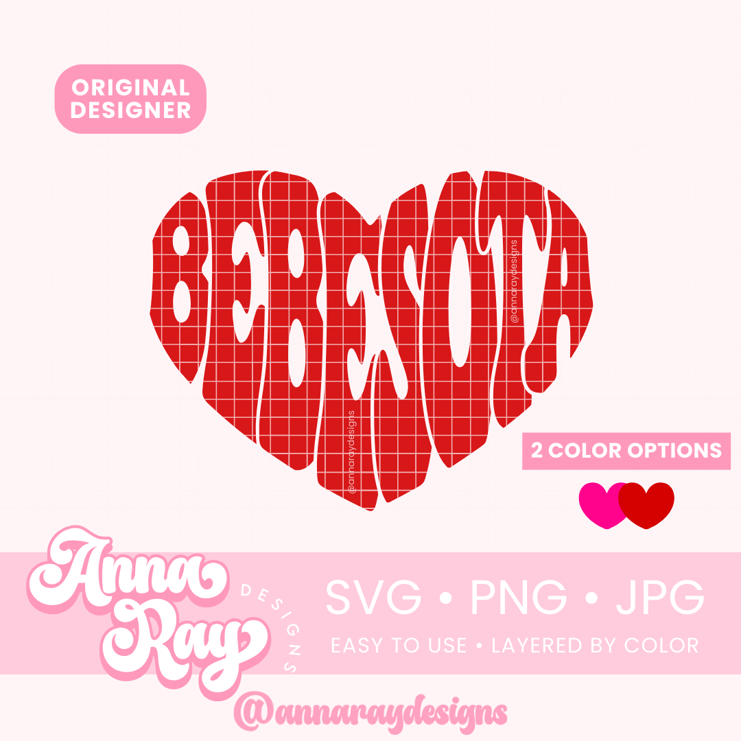 Retro Bebesota Hearts SVG PNG JPG