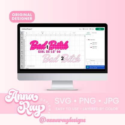 Bad Bitch Girl SVG PNG JPG