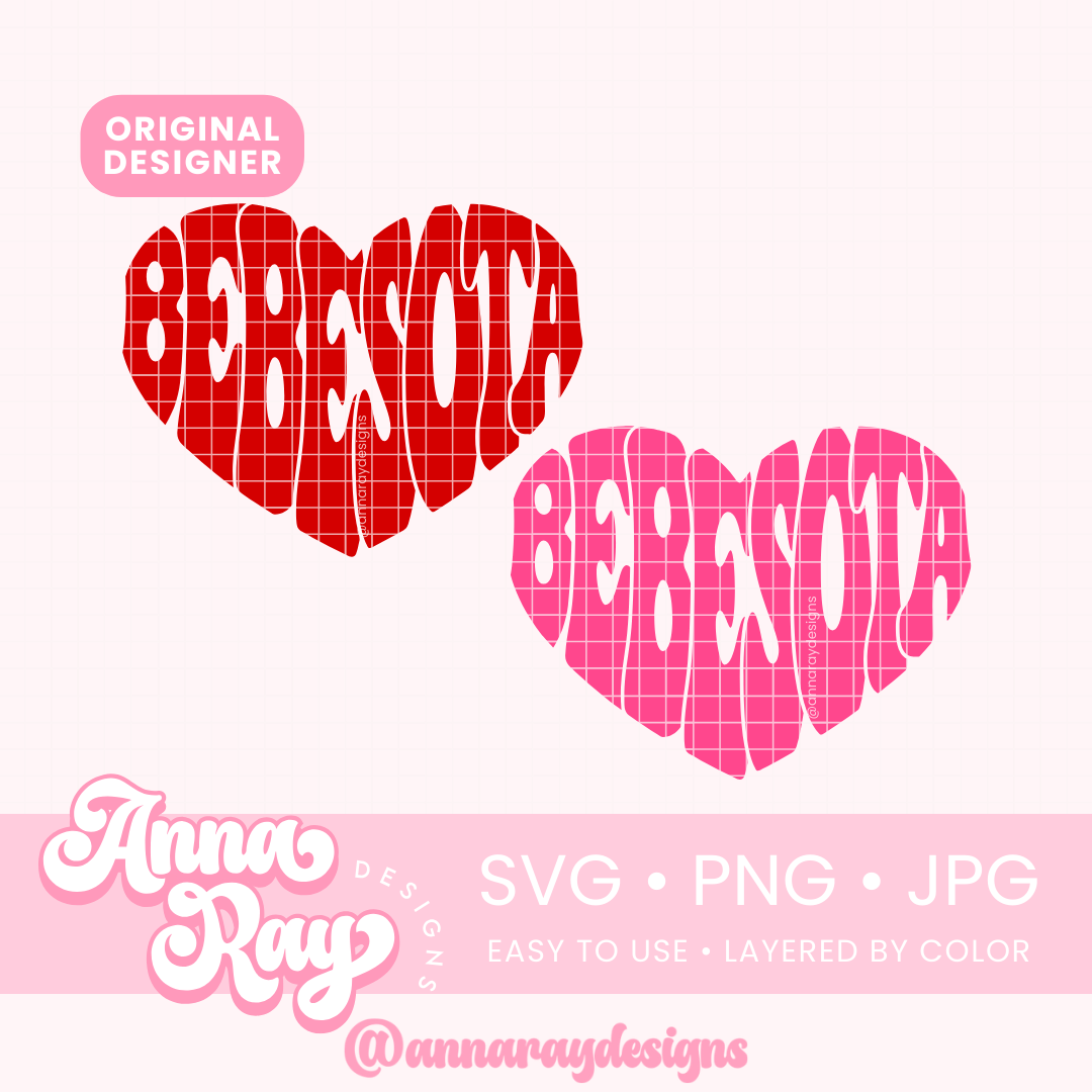 Retro Bebesota Hearts SVG PNG JPG