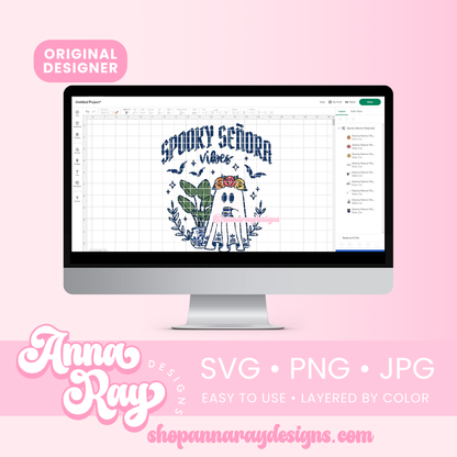 Spooky Señora Vibes (Azul) SVG PNG JPG