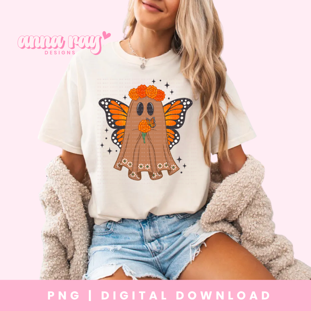 Monarch Butterfly Ghost PNG