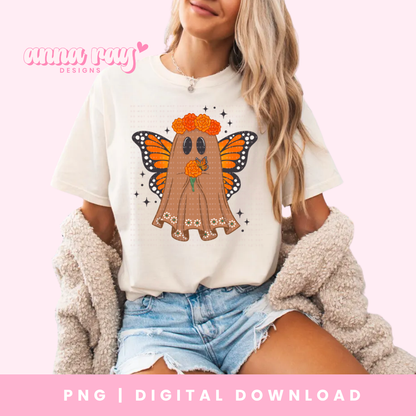 Monarch Butterfly Ghost PNG
