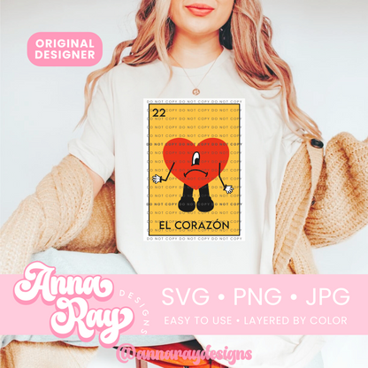 El Corazón Loteria Card SVG PNG JPG