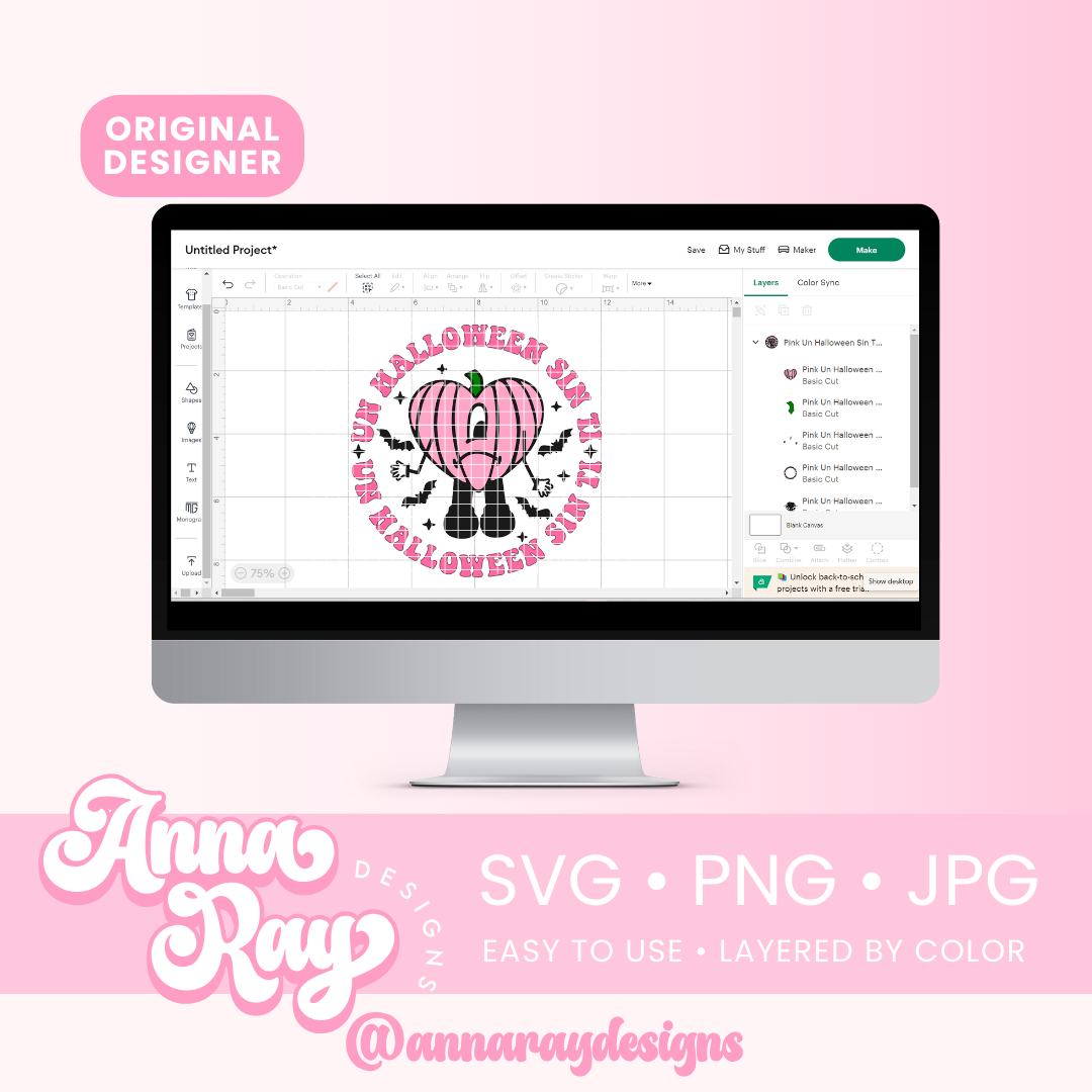 Pink Un Halloween Sin Ti Pumpkin SVG PNG JPG