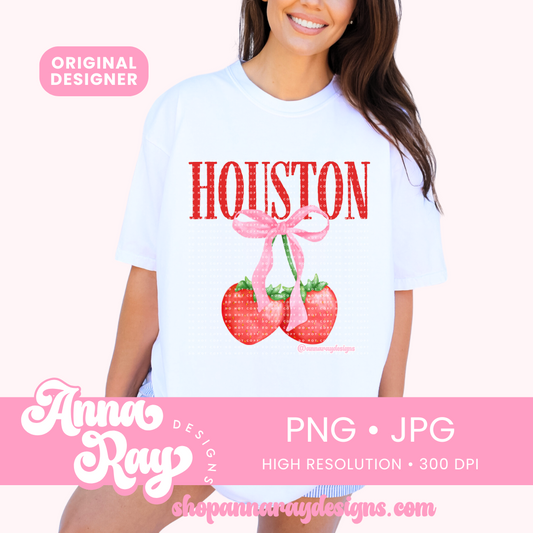 Houston Strawberry Coquette PNG JPG