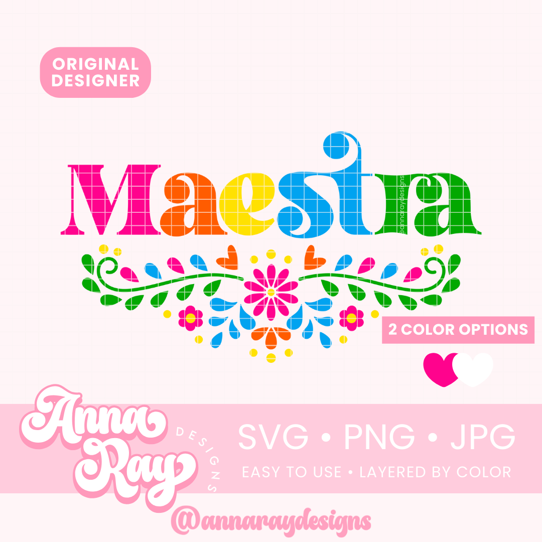 Floral Maestra SVG PNG JPG